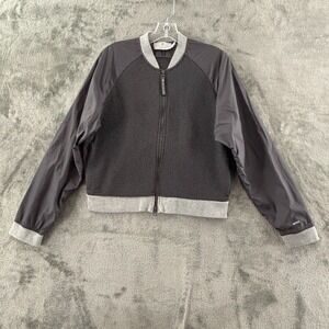 Adidas Stella McCartney Barricade Jacket‎ Womens L Gray Mesh Full Zip BK7959